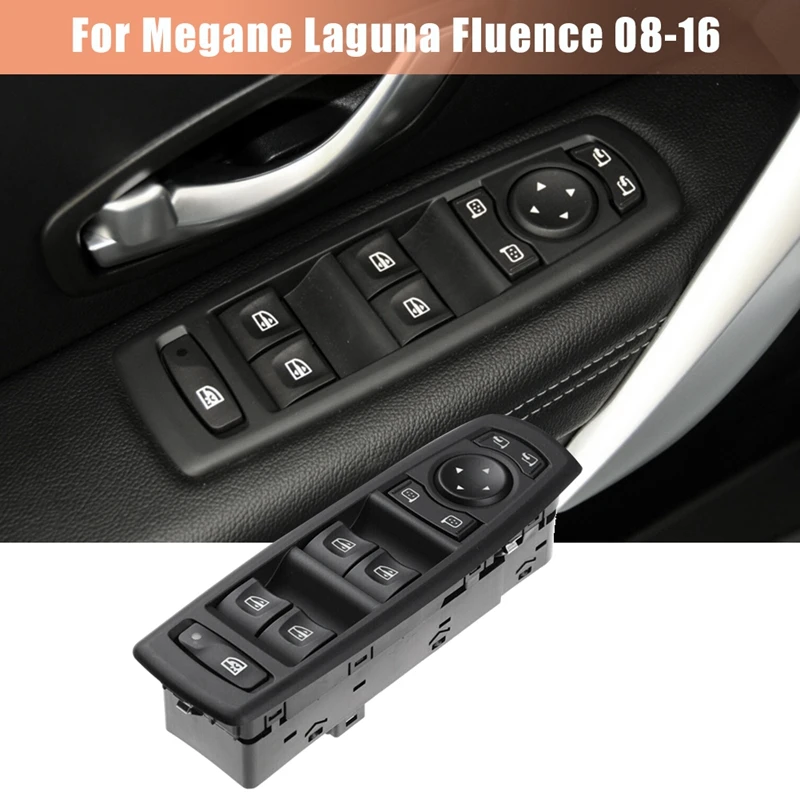 

Переключатель управления окном для Renault Megane Laguna Fluence 08-16 Power Master, со стороны водителя, 254000006R 7700817337