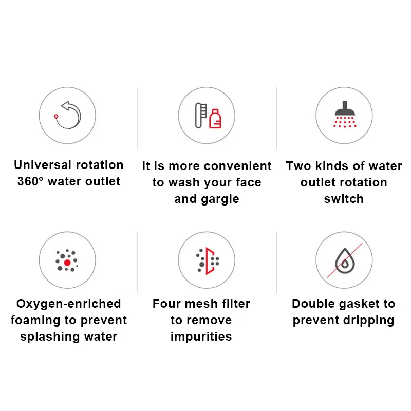 

Kitchen Faucet Aerator Sink Movable Tap Head Rotatable Filter Nozzle Swivel Movable Tap Kitchen Faucet Head L9