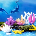 Красочные Искусственные коралловые аквариумные украшения из смолы, разноцветные Украшения для аквариума, водный ландшафт, миниатюрные сказочные сады