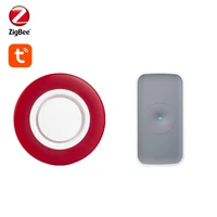 Scence Linkage Tuya Zigbee Siren Alarm Strobe Flash With Vibration Detector Glass Door And Window Working With Smart Life