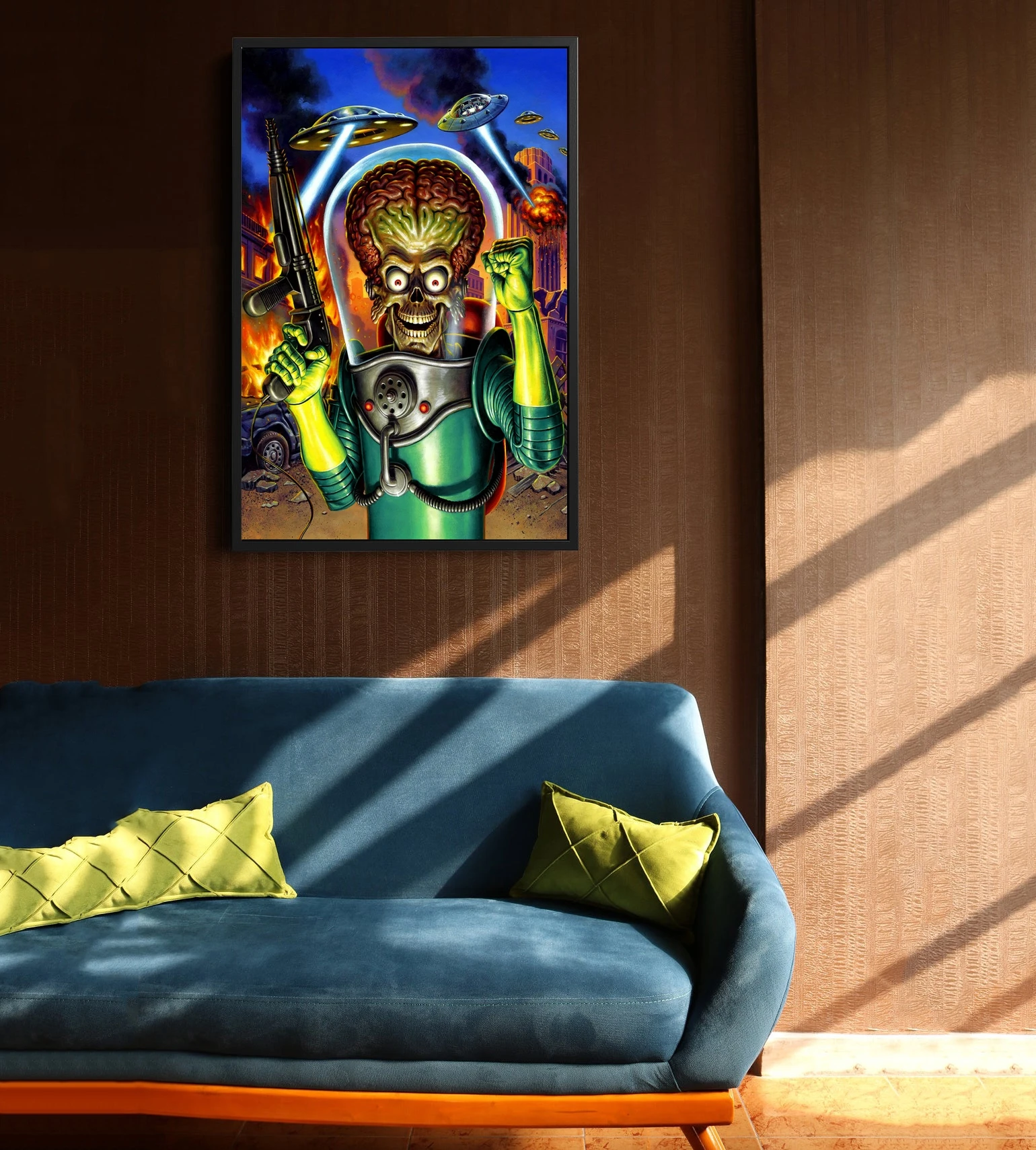 Атаки на Марса! (1996) плакат из комиксов научной фантастики фильм Тим Бёртон