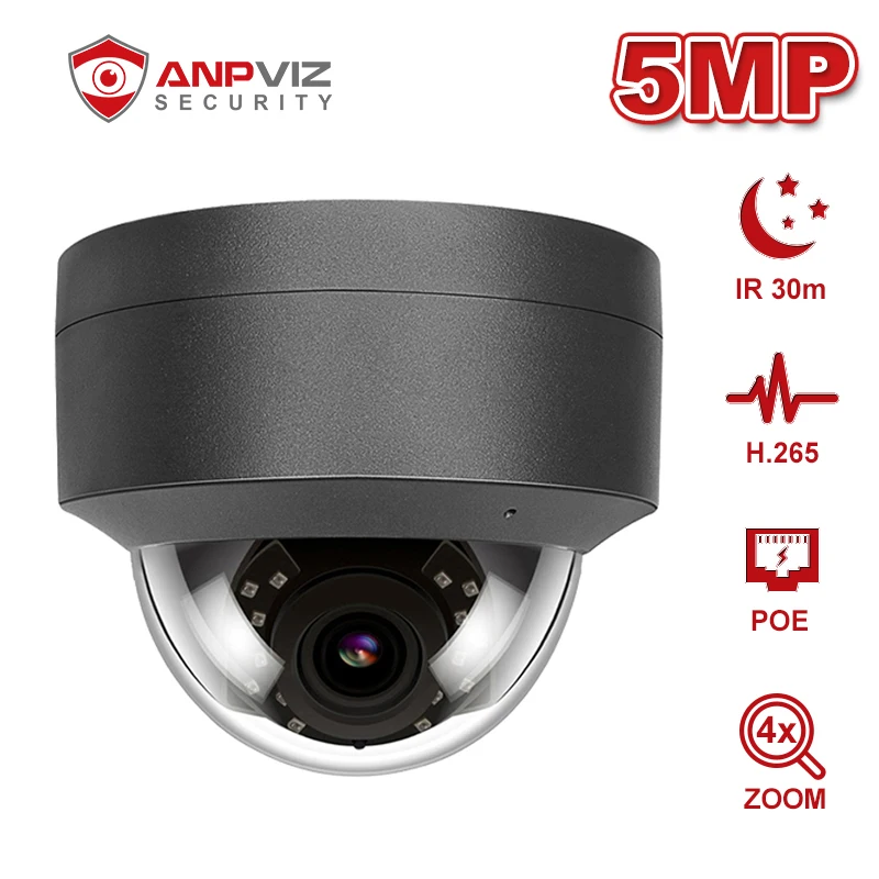 Anpviz 5MP 4X Zoom POE IP камера 2 8 12 мм домашняя/уличная охранная CCTV видеонаблюдения ONVIF H.265
