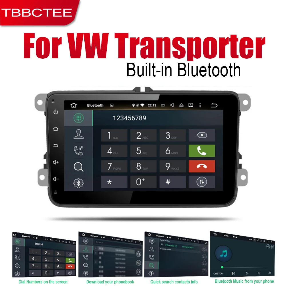 TBBCTEE Авто Радио 2 Din Android Автомобильный плеер для Volkswagen VW Transporter 2010 ~ 2018 gps Навигация