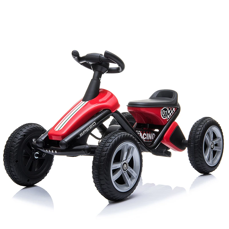 

Pedal Go Kart 4 Wheel Pedal Bicycle For 1-5 Ages Kids Ride On Toy Boys Girls Birthday Gifts Outdoor Activities Exercise Training