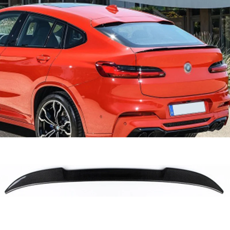 Настоящие Углеродные волокна для BMW X4 G02 2018 2019 2020 задний спойлер багажник на крышу