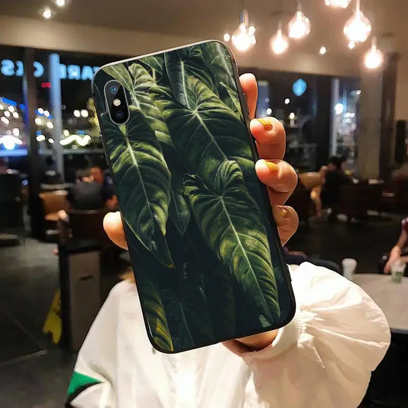 

Vintage Feuilles de Bananier shell Phone Case for iPhone 11 12 pro XS MAX 8 7 6 6S Plus X 5S SE 2020 XR