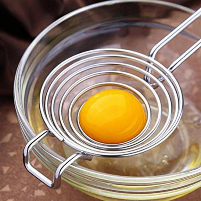 

Egg White Separator Stainless Steel Kitchen Gadgets Funnel Cake Tools Long Handle Making Egg Yolk Divider Cooking Baking Tool
