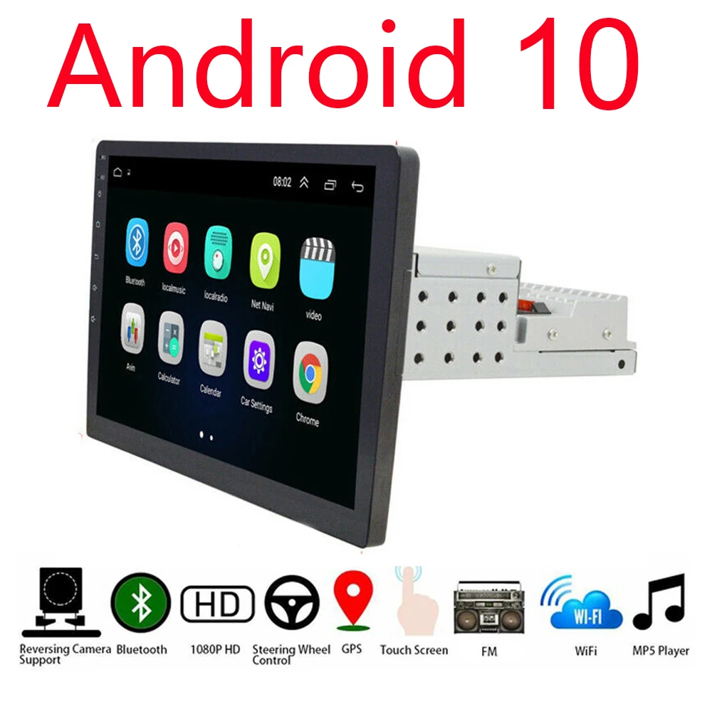 Автомагнитола 2 + 16/32 ГБ 1 Din Android 10 9/10 дюймовый мультимедийный радиоприемник GPS