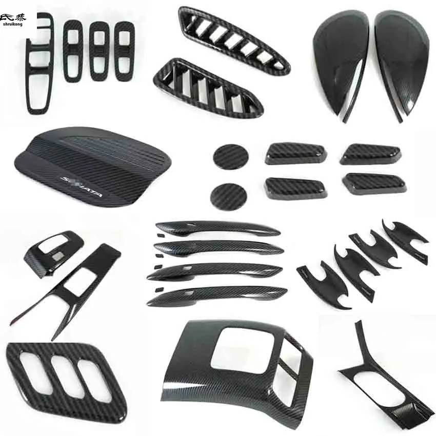 

1lot ABS carbon fiber grain Interior decoration cover for 2019 2020 Hyundai SONATA MK10 car accessories