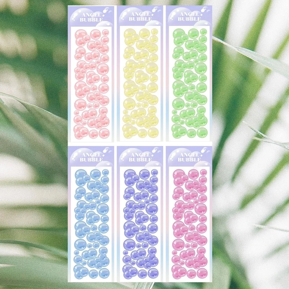 Цветные лазерные наклейки в виде пузырьков для скрапбукинга альбома мобильный