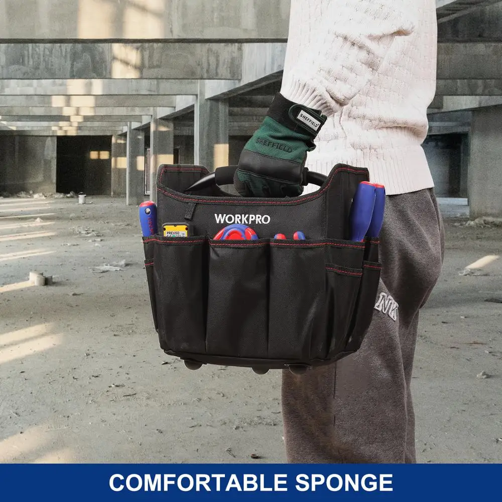 Складная сумка для инструментов WORKPRO маленькая ручная на плечо органайзер 10