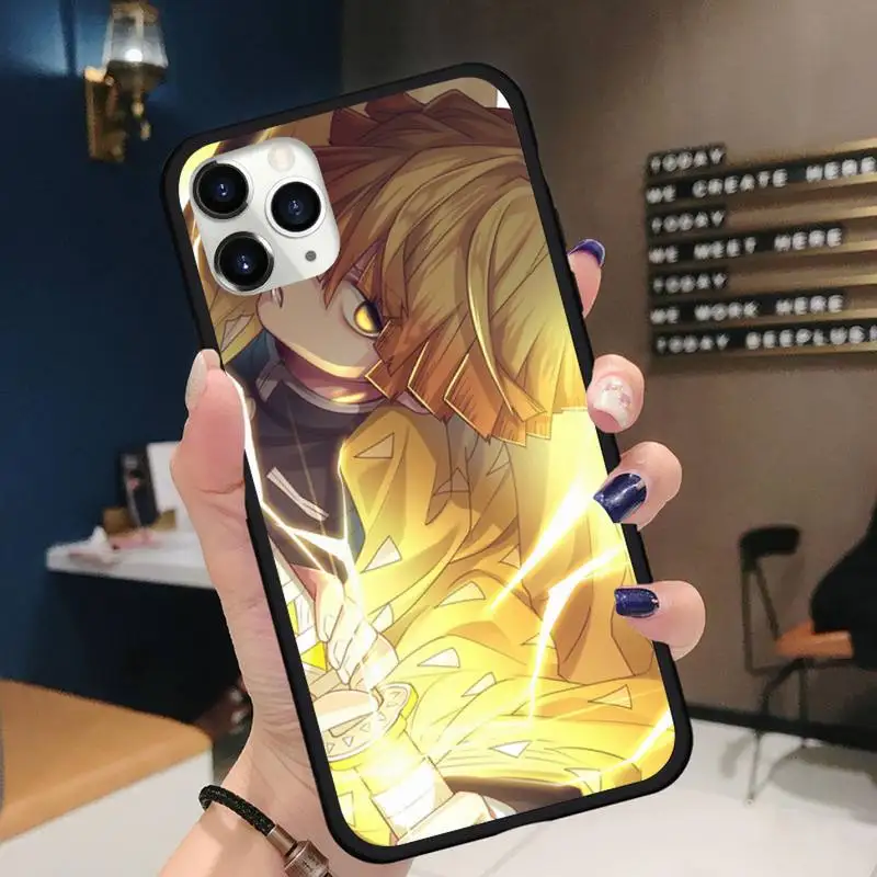 

demon slayer The Blade of Ghost Destruction Phone Case for iPhone 11 12 pro XS MAX 8 7 6 6S Plus X 5S SE 2020 XR Soft silicone