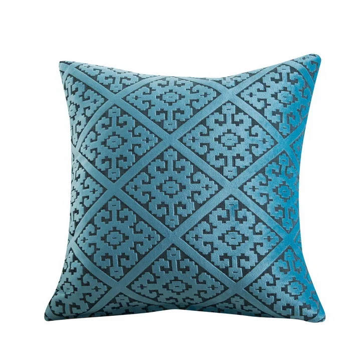 Элегантные замшевые жаккардовые декоративные наволочки 45*45 см геометрические