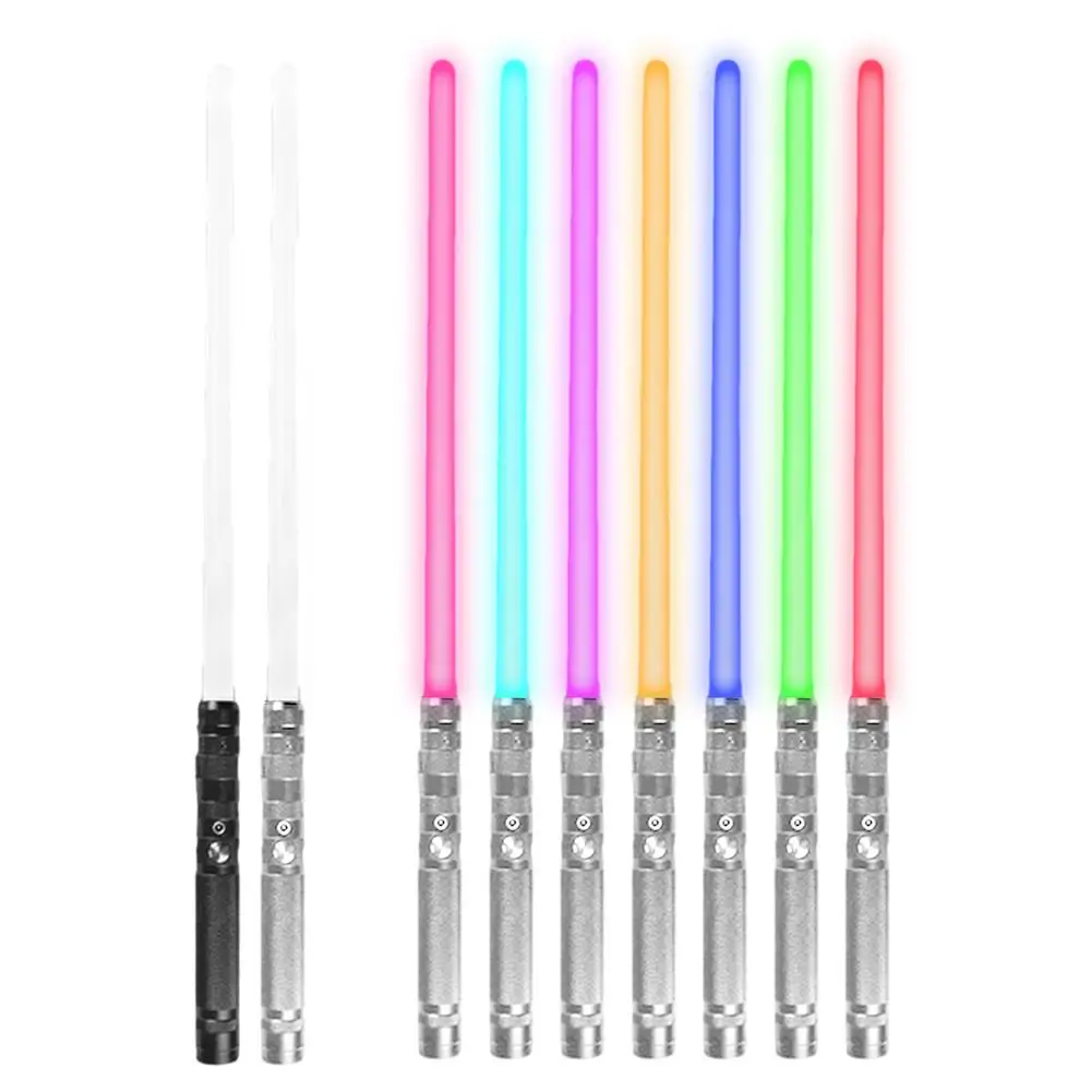 

Metal Hilt Light Saber Rechargeable Lightsaber With 7 Changeable Light Color And Simulation Force FX Heavy Dueling Cosplay Ac