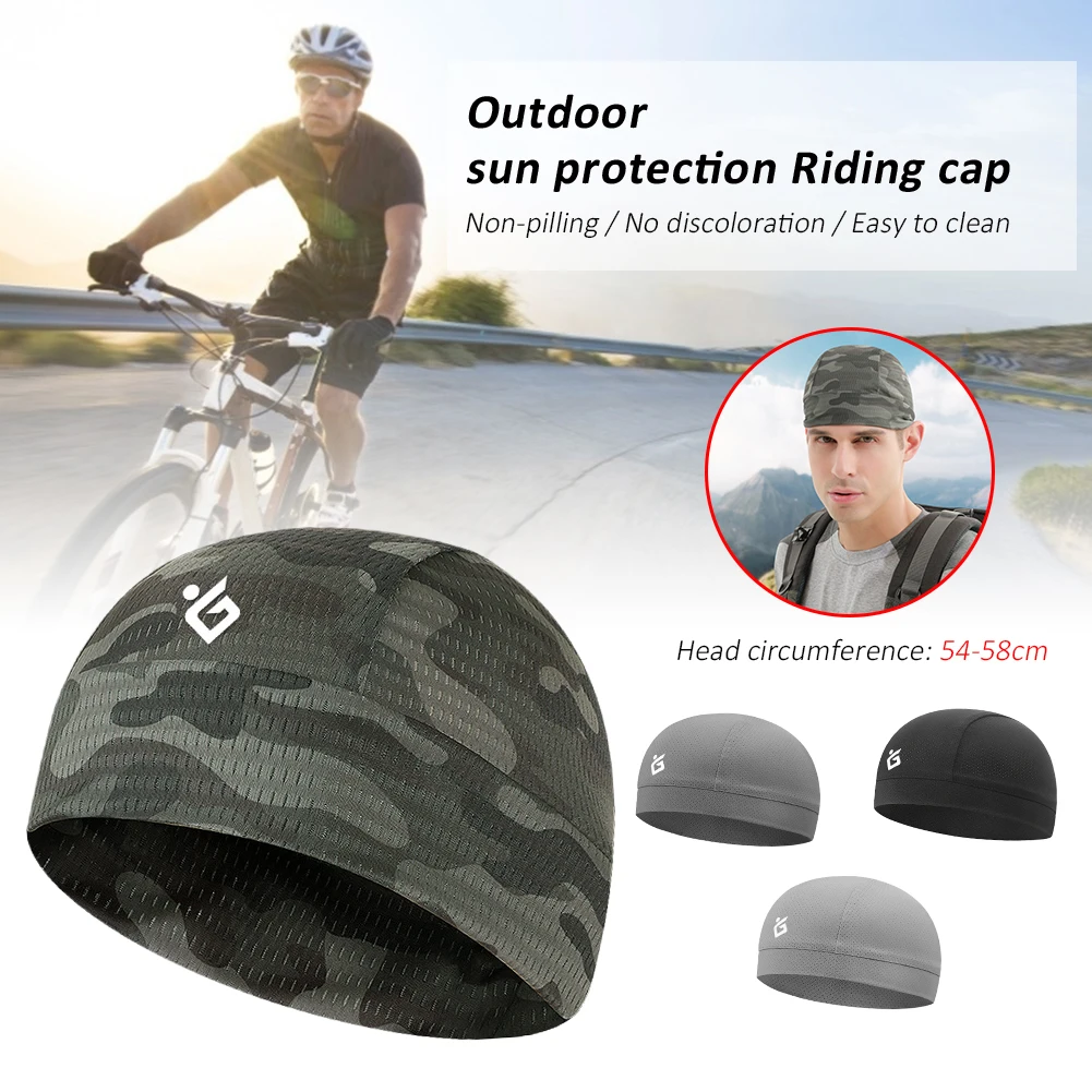 

Cooling Skull Cap Ice Silk Breathable Sweat Wicking Summer Cycling bandana Running Cap Sweat Absorbent Helmet Liner Sports Hat