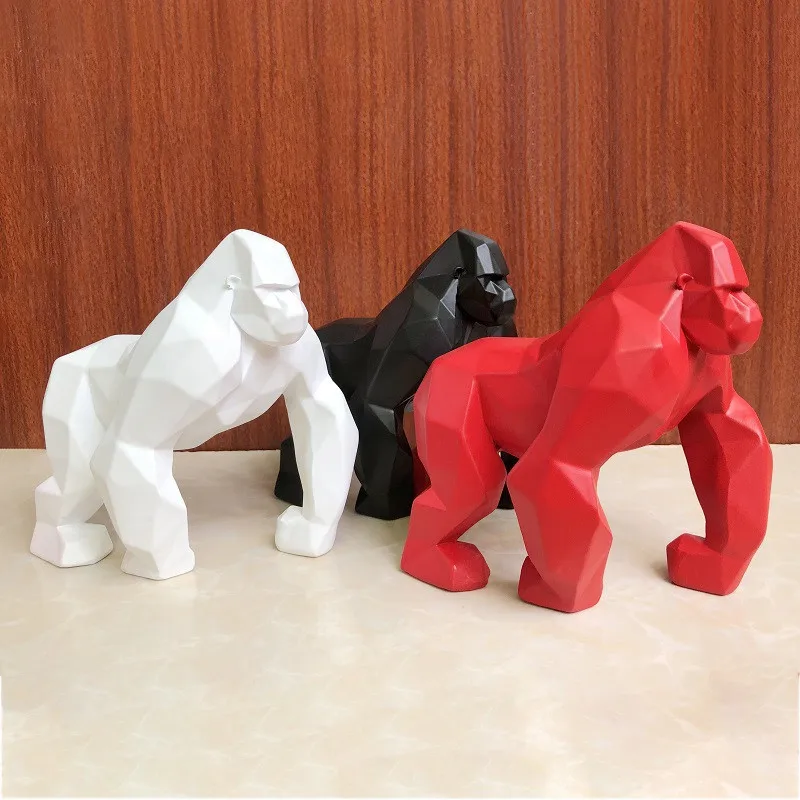 Полимерная Статуэтка HHT KING kong с геометрическим рисунком животных статуэтка волка