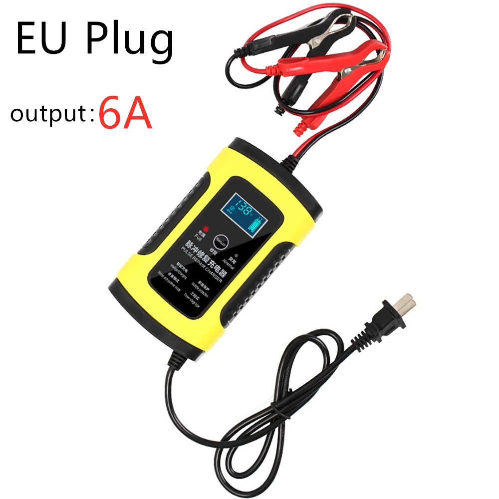 styleA-EU Plug 12 V/24 V 8A полный автоматический автомобильный Батарея Зарядное устройство Мощность импульсный ремонт Зарядное устройство s Влажная и сухая свинцово-кислотный Батарея-Зарядное устройство s цифровой ЖК-дисплей Дисплей - Цвет: styleA-EU Plug