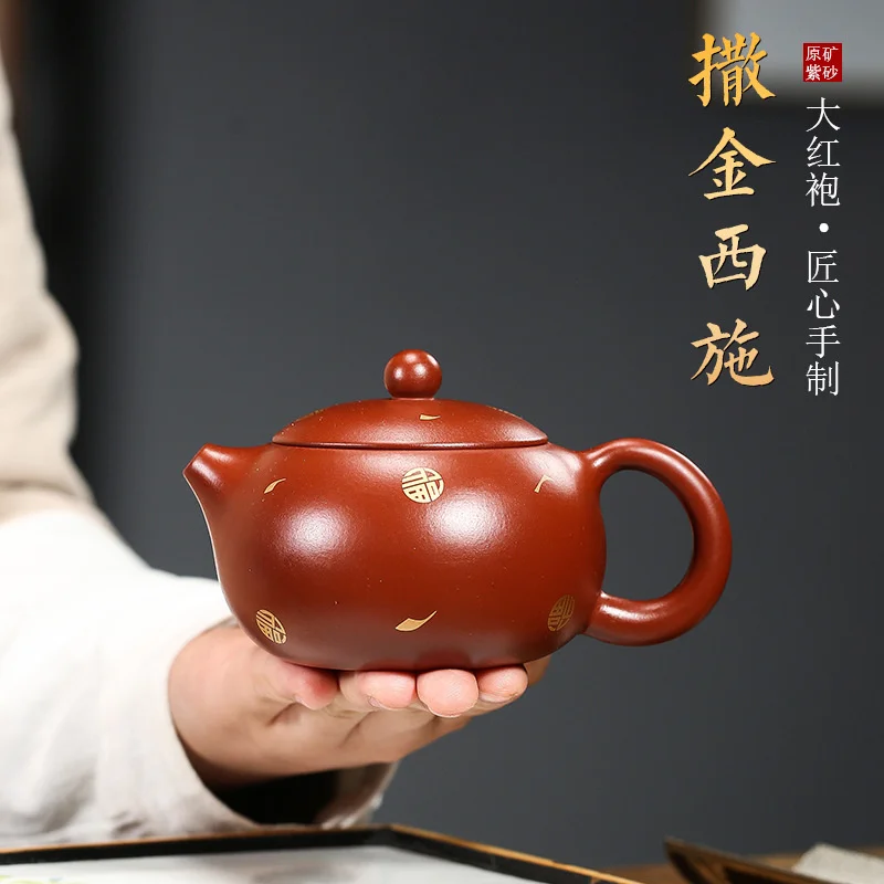 

Известный Фиолетовый глиняный горшок Yixing, сырая руда Dahongpao, золотой чайник для расширительного приготовления Xishi, бытовая фотография