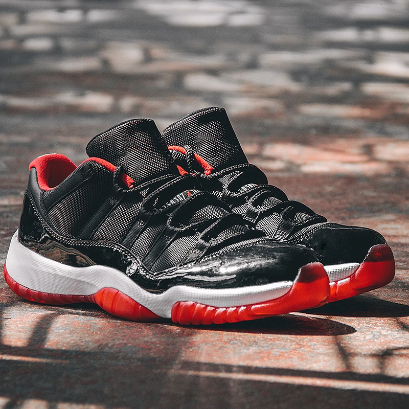 Мужские баскетбольные кроссовки Nike Official AIR JORDAN 11, амортизирующие, Нескользящие, устойчивые к истиранию, спортивные кроссовки 528895-012