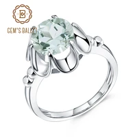 gems ballet 2 73ct natural green amethyst engagement ring for women 925 sterling silver gemstone finger rings fine jewelry