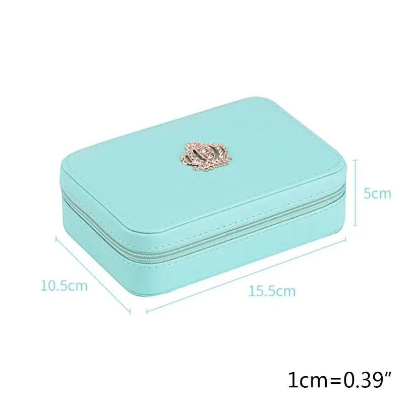 

Women Girls PU Leather Jewelry Box Portable Multifunction Simple Travel Earrings Ring Necklace Storage Case Jewellery Ornaments