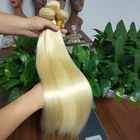 Популярные Роскошные 613 пряди прямые человеческие волосы переплетения с волнами 123 шт. бразильские Волосы Remy Расширение блондинка Связки прямые волосы