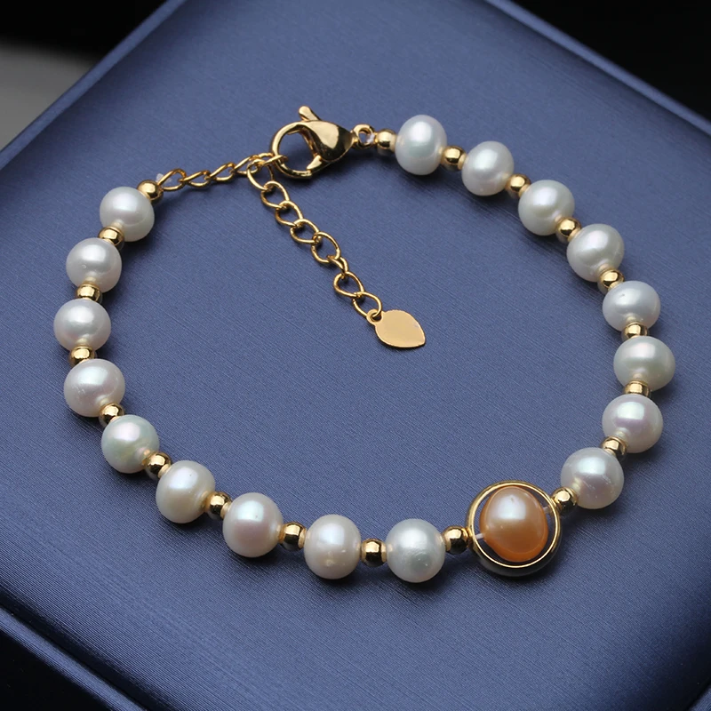 Купи Natural Freshwater Pearl Bracelet White Pearl Bracelet For Woman Adjustable Romantic Wedding Party Accessories Wholesale за 531 рублей в магазине AliExpress