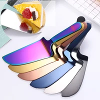 2021creative colorful stainless steel cake spatula pie pizza cheese server cake splitting knife bread spatula baking tools