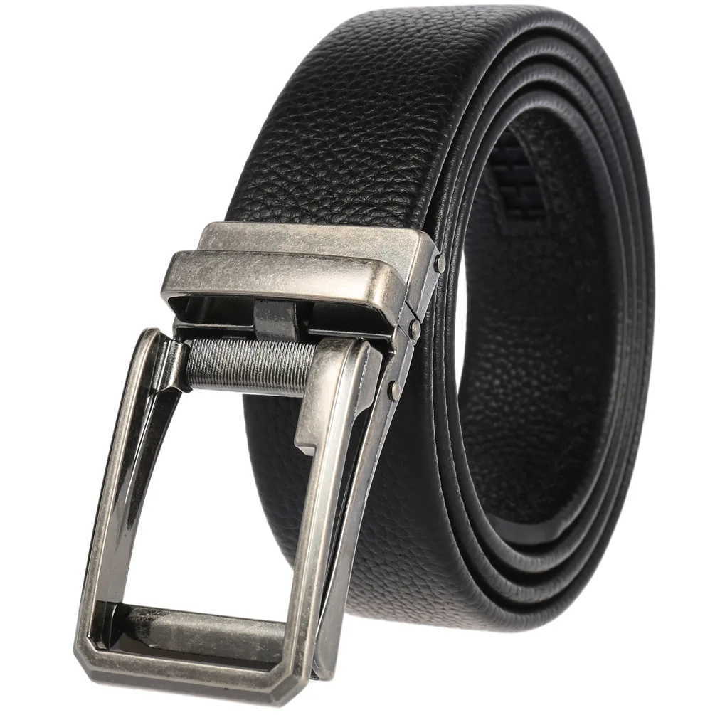 

Belt men's belt Reverse pull buckle business First layer cowhide