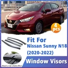 Оконный козырек для Nissan Sunny N18 2020-2022, вентиляционная крышка, отделка, навесы, защита от солнца, дождя, дефлектор, аксессуары