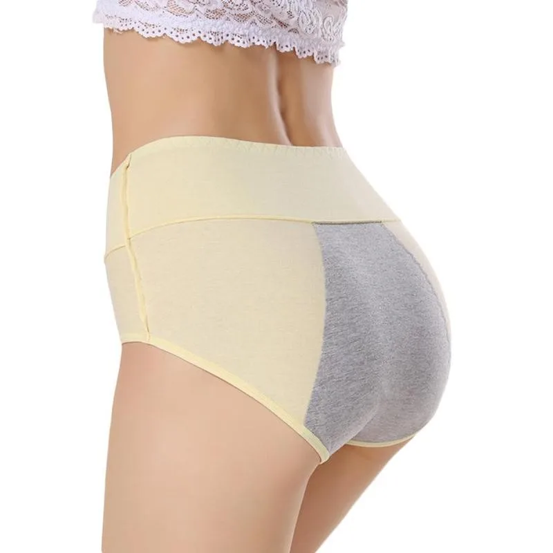 

L-xl Women Menstrual Panties Plus Size Physiological Intimates High Waist Panties Waterproof Leakproof Underwear Female Laidies