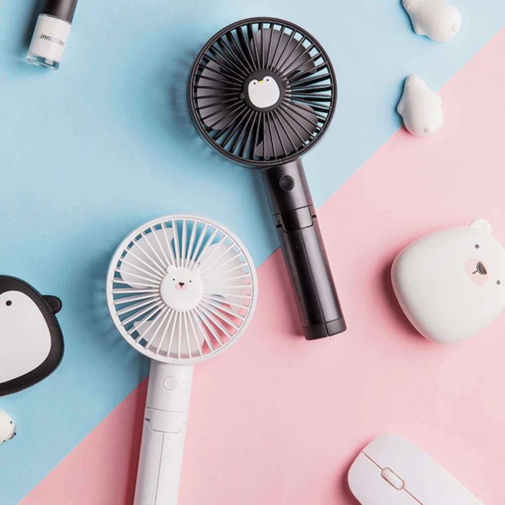 

Polar Life Handheld Tripod Fan Mini Handheld Cooling Fan Portable Desktop Fan Summer Cooler Rechargeable Outdoor Travel Hand Fan
