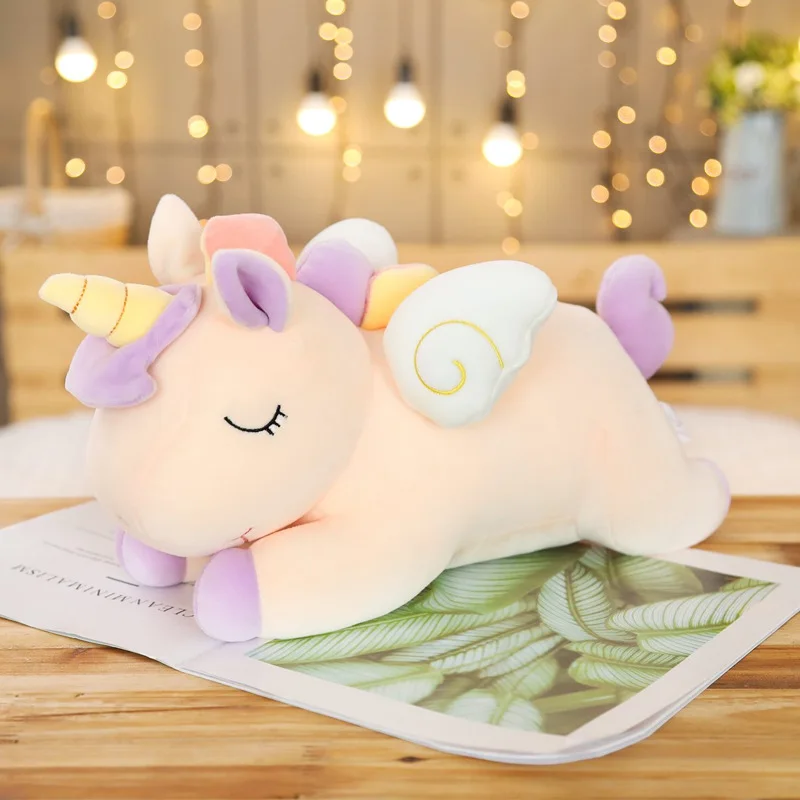 Kawaii Girls Sleeping Rainbow Unicorn Animal Plush Toys for Home and Office | Игрушки и хобби