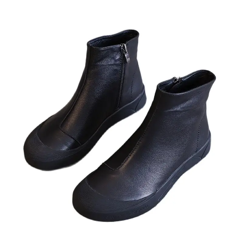 Новинка 8066 повседневные женские ботинки на молнии мягкие бархатные теплые