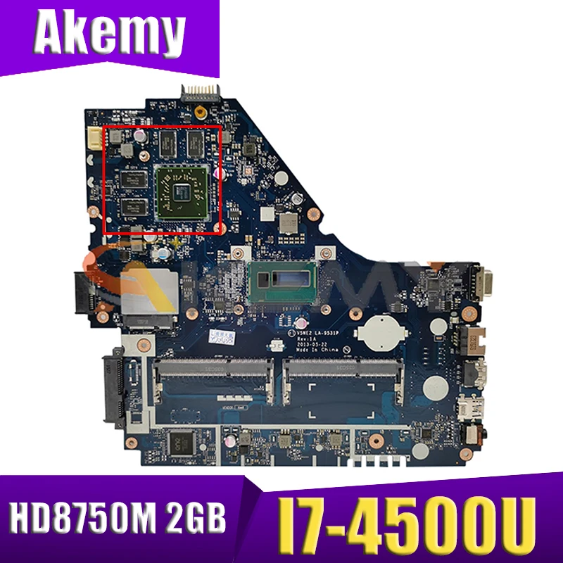 

Материнская плата V5WE2 для ноутбука Acer LA-9531P E1-572G E1-572, материнская плата с процессором V5-561G GPU HD8750M 2 Гб I7-4500U, полностью протестирована