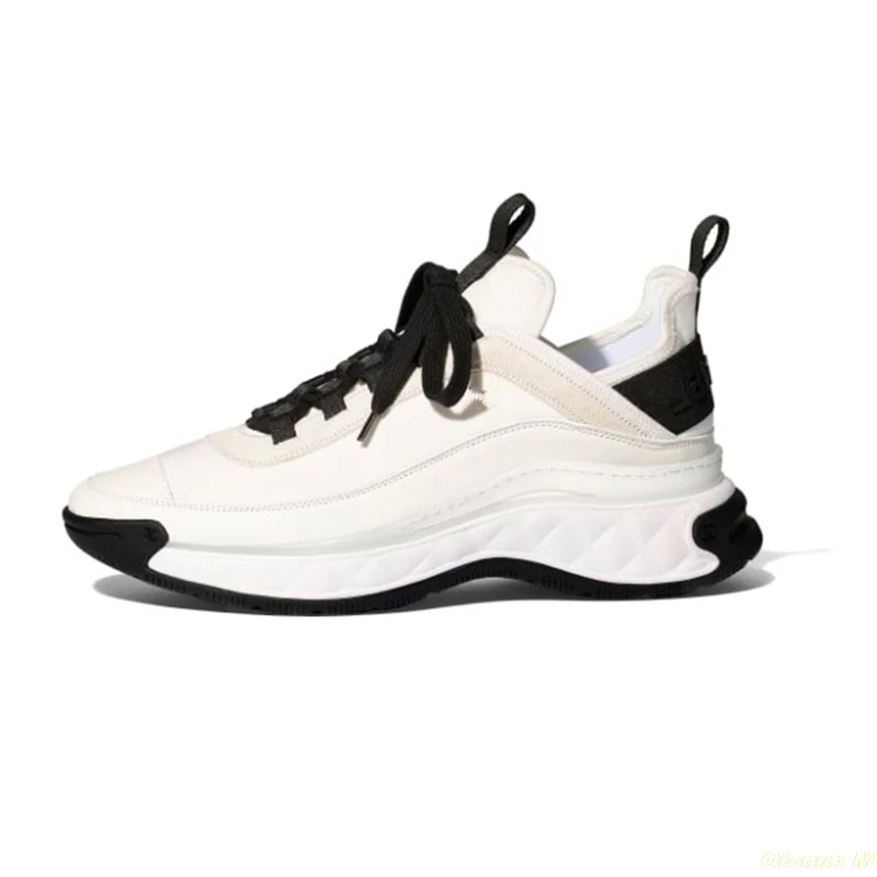 

Women Platform Casual Sneakers Woman Brand Black Shoes Female Sport Sneakers Ladies Real Leather Chunky Sneakers Trainers New