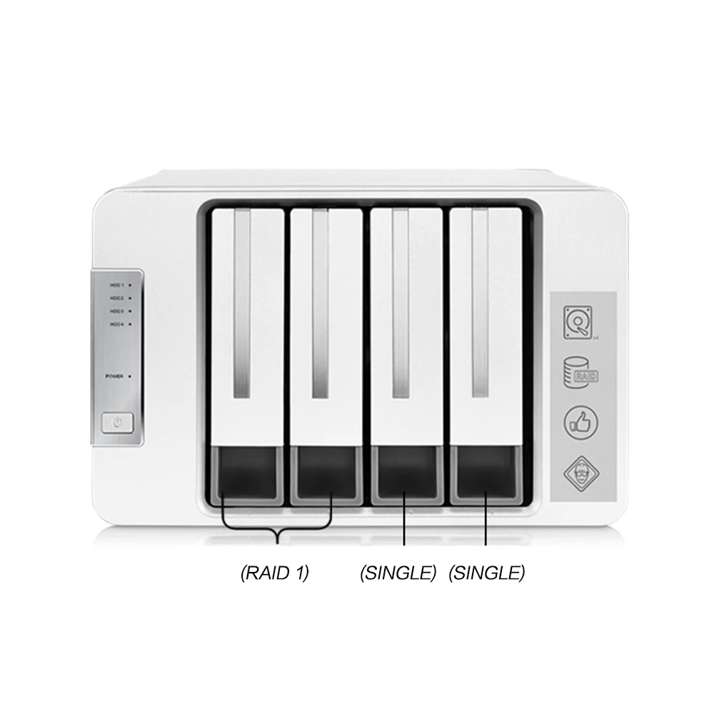 TerraMaster D4-310 Das USB3.0 Тип C 4-Bay корпус Поддержка RAID 0/1/единичные эксклюзивные 2+ 3 режима RAID жесткий диск для хранения сервер