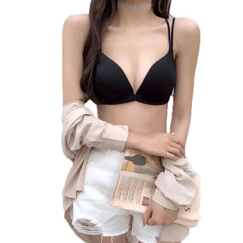 

2020 New Arrival Fashion Designed Ladies Bra Women Sexy Solid Wireless Bra Breathable Chest Pad Wearing Comfortable