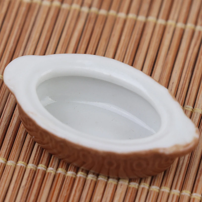 

1:12 Dollhouse Miniature Kitchen Utensils Cooking Ware Mini Porcelain Pot Doll House Accessories Play Kitchen Toy