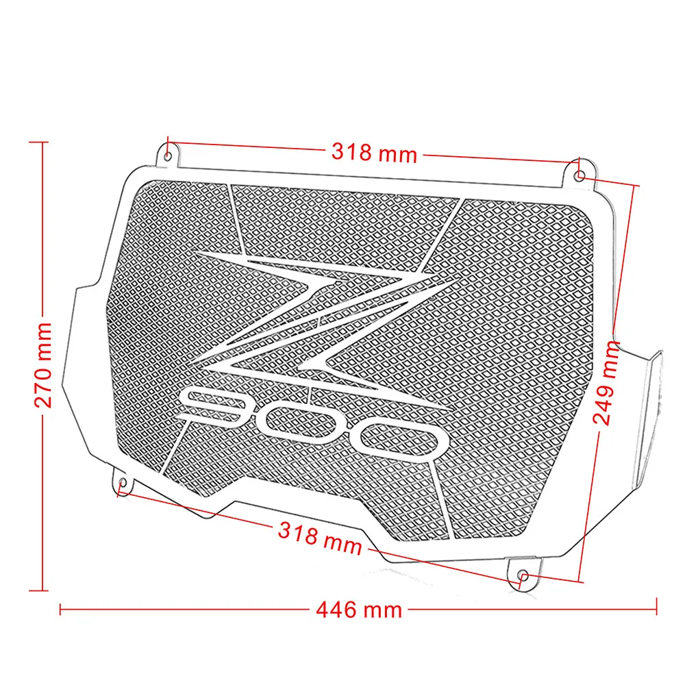 

JAER Radiator Protector Cover Bezel Grille For Kawasaki Z900 2017-2020 Motorcycle Engine Grill Guard Covers