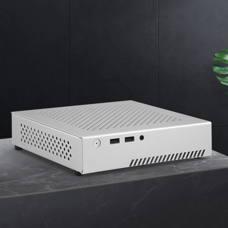  QX03 Micro Mini Tower HTPC Gaming Computer Case USB 2.0 Silver ITX Enclosure | Компьютеры и офис