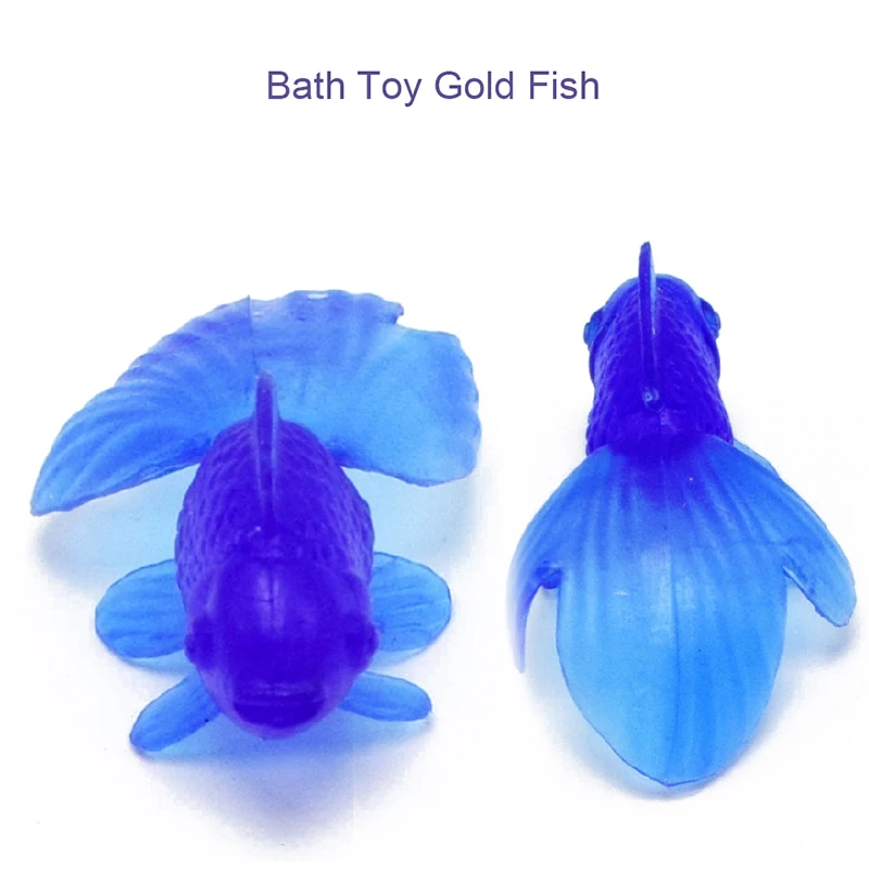 Креативные забавные Новые 10 шт./партия мягкие резиновые золотые рыбки для ванной
