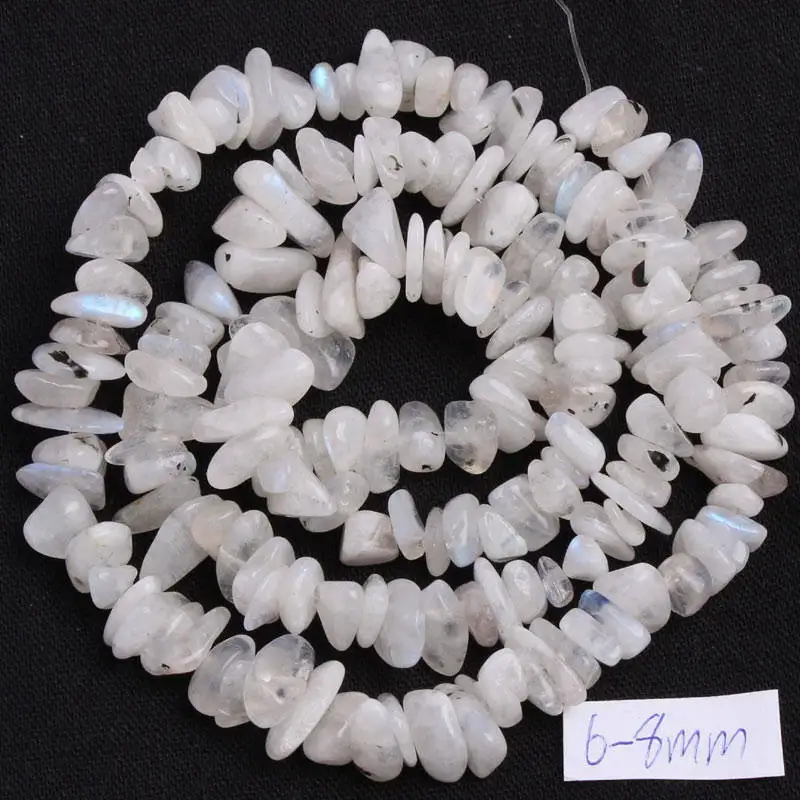 White Moonstone Высокое качество 5-8 мм чип Форма 41 различные материалы натуральный камень DIY драгоценные камни ювелирные изделия свободные бусины 17 дюймов wj69 - Цвет: White Moonstone