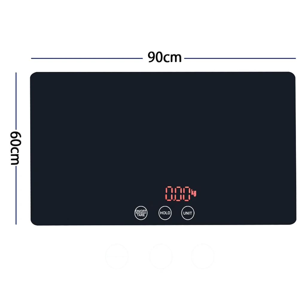 black 90 x 60cm HD большой экран детские весы для домашних животных автоматическое удержание кг фунты унции переключаемое использование для семьи и большой собаки кошки точность: 10 кг-100 кг - Цвет: black 90 x 60cm