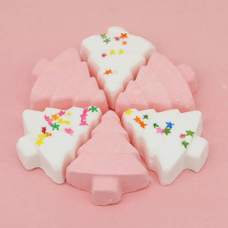

Color random delivery Christmas tree explodes salt oil explodes ball Organic Bath Salt Body Essential Oil Bath Ball