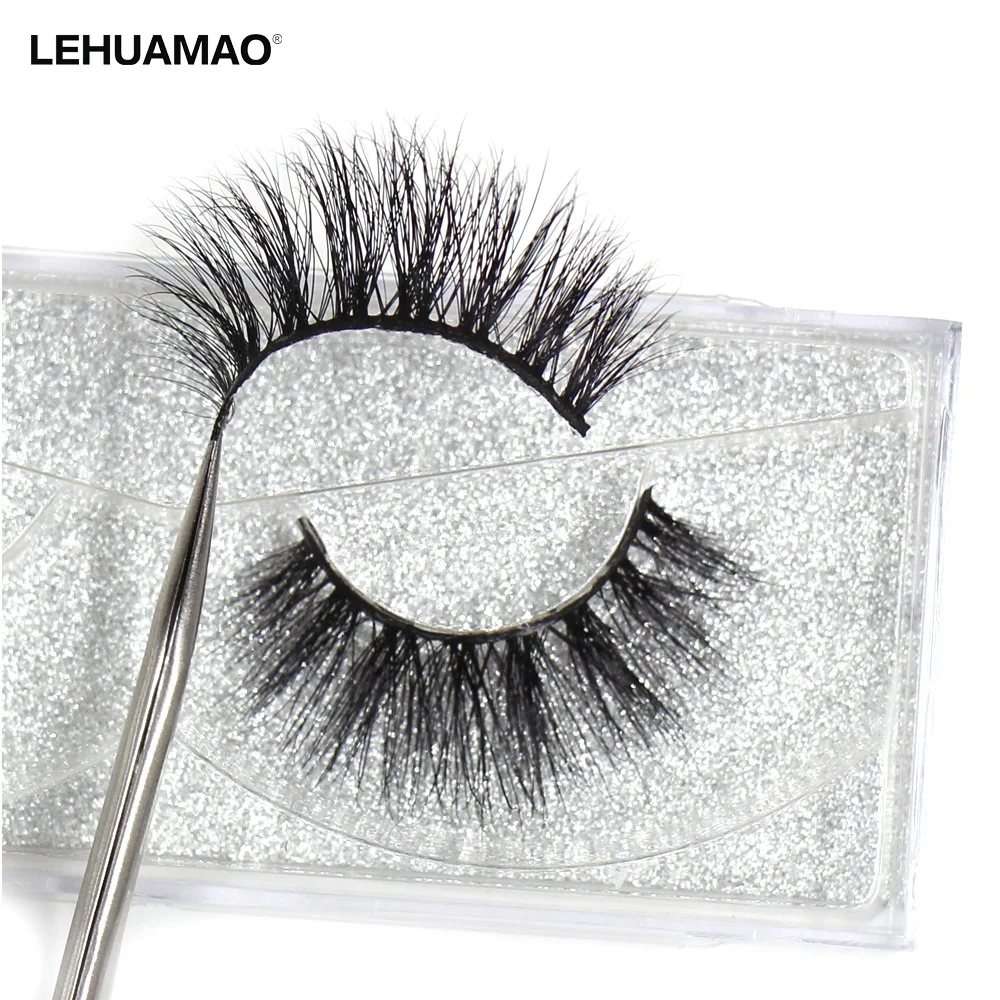 LEHUAMAO норковые ресницы 3D накладные из норки долговечные натуральные легкие для