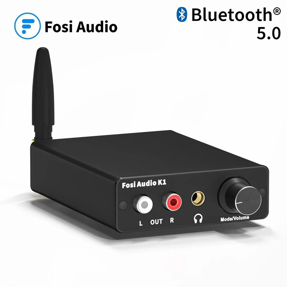 

Fosi Audio K1 Bluetooth мини стерео игровой ЦАП усилитель для наушников и предусилитель 24Bit 192KHz цифро-аналоговый преобразователь PK Q7