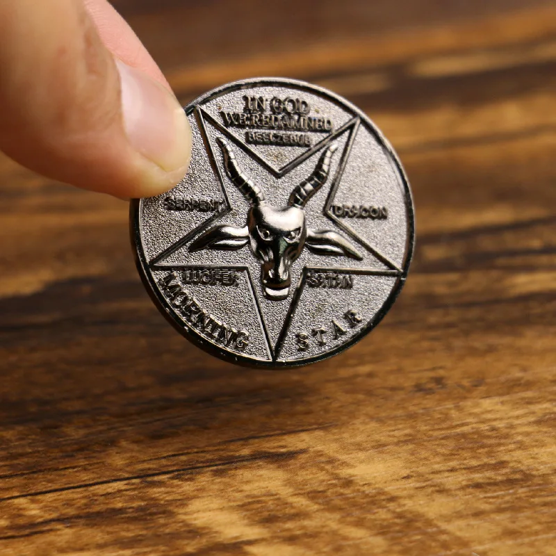 Светящаяся звезда утра сатана пентесальная монета косплей унисекс аксессуары