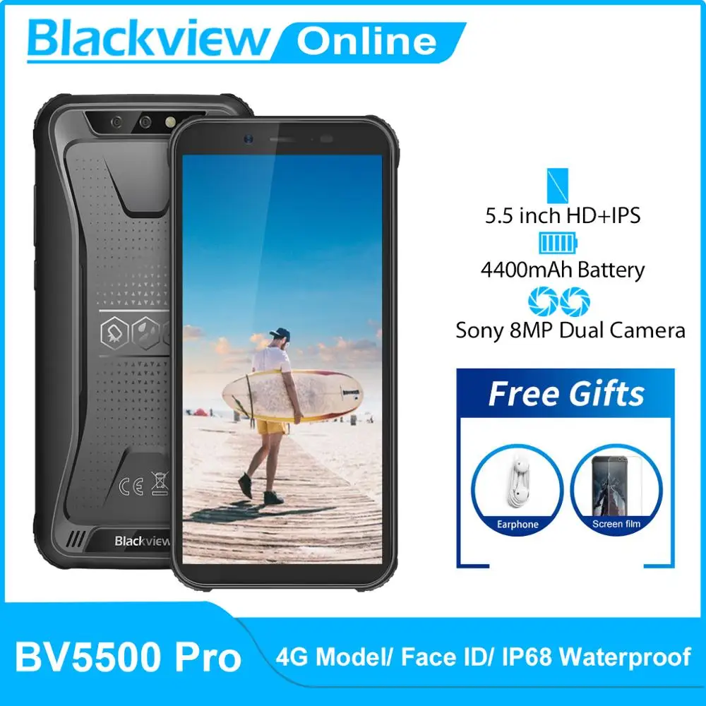 Blackview BV5500 Pro IP68 Водонепроницаемый прочный смартфон 3 Гб оперативной памяти