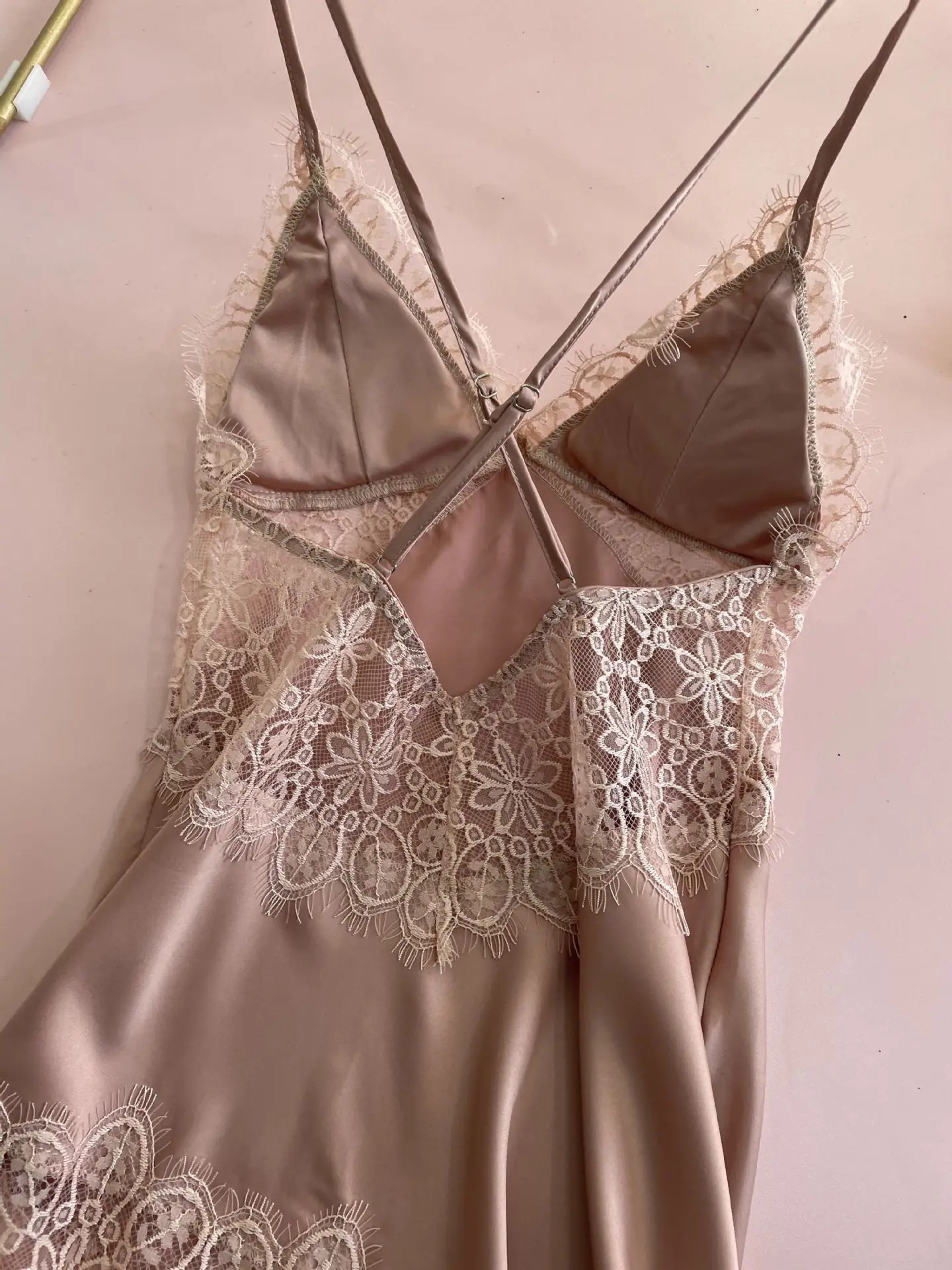 Комплект женского кружевного свадебного халата из 2 предметов пикантное кимоно